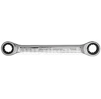 Ключ накидной трещоточный, 18х19мм, CrV, зеркальный хром 14507 (002)