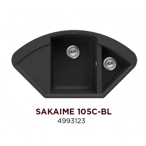 Кухонная мойка Omoikiri Sakaime 105C-BL гранит угловая 4993123