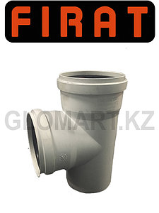Тройник канализационный Фират 100 мм прямой (Firat)