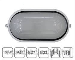 Светильник НПП/НПБ 3102 - бел. б/р 60Вт IP54 (Downlight)