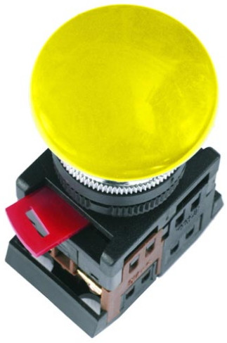 Кнопка AELA-22 (грибок желтый неон) (200) - фото 1 - id-p3709593