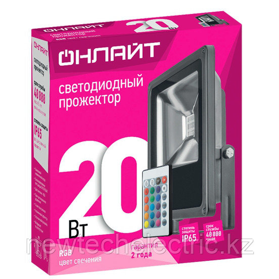 Прожектор светодиодный 61 147 OFL-20-RGB-BL-IP65-LED ОНЛАЙТ