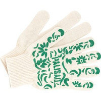 Перчатки садовые х/б, ПВХ узор "летний сад", 10 класс