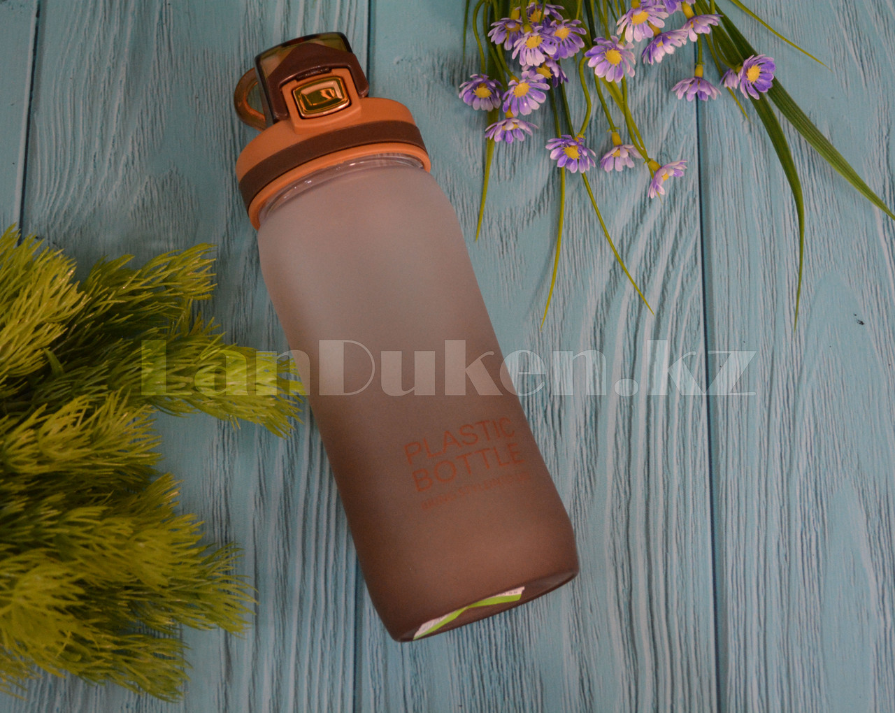 Бутылочка для воды Plastic Bottle 500 мл емкость для воды Коричневый - фото 1 - id-p53729775