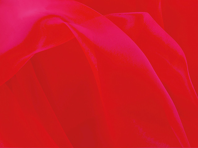 Ткань CRYSTAL ORGANZA FLUORESCENT RED