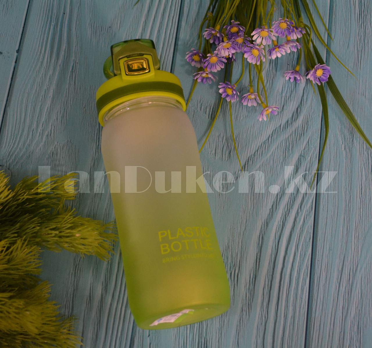 Бутылочка для воды Plastic Bottle 500 мл емкость для воды Зеленый - фото 1 - id-p53729776