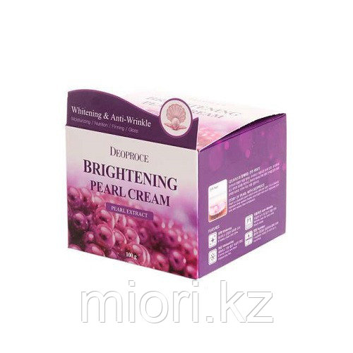 Brightening Pearl Cream [Deoproce]Увлажняющий крем с жемчугом для сияния кожи, 100гр - фото 3 - id-p54430281