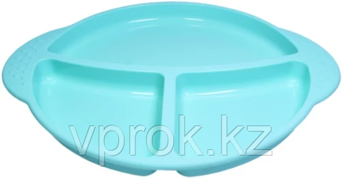 9591 FISSMAN Плоская тарелка с разделителем KIDS 25х21 см (силикон) - фото 1 - id-p54435292