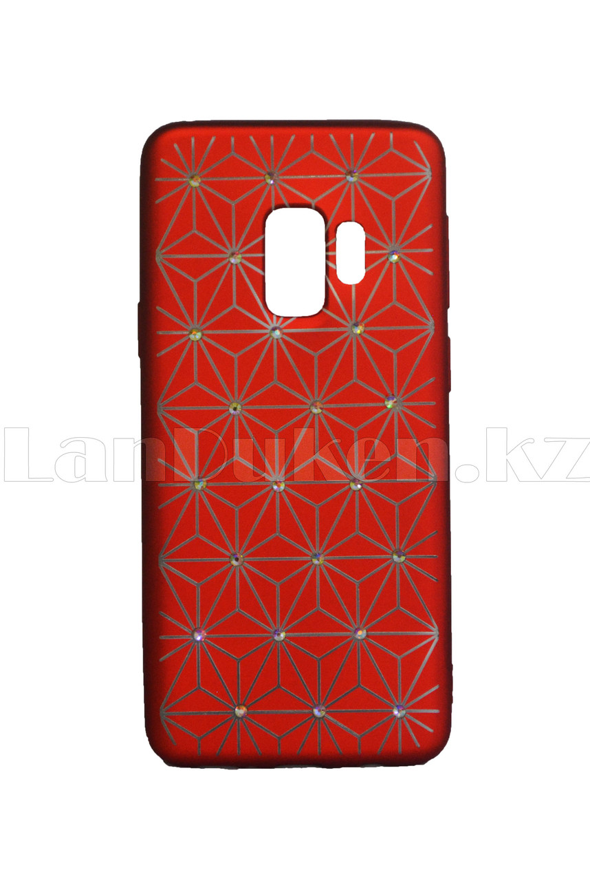 Чехол для смартфона Samsung S9 Remax со стразами красный