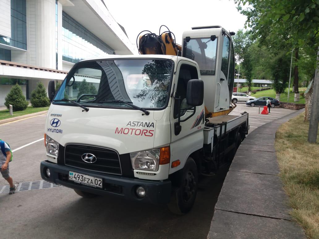 Аренда автовышки АГП Hyundai 20 метров в Алматы