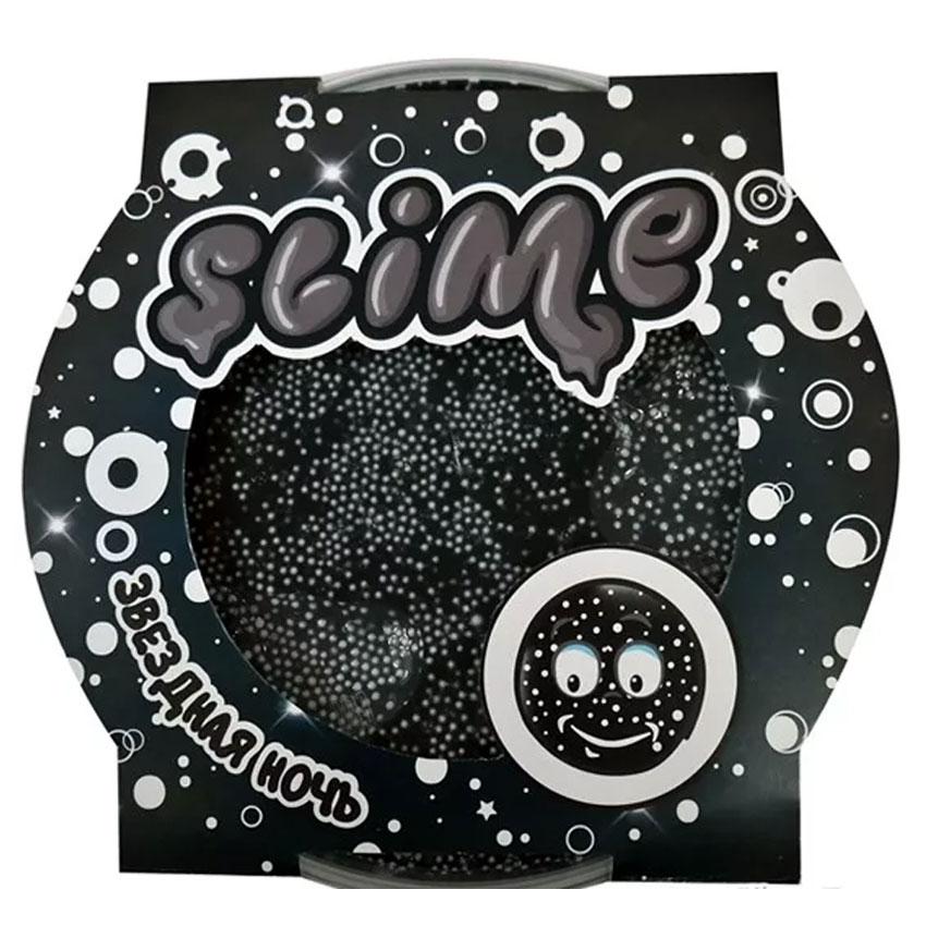 Жвачка для рук Slime с трубочкой "Звездная ночь", 300 гр.