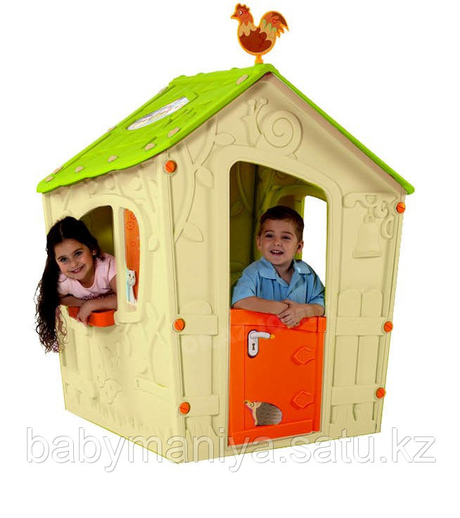 Игровой дом MAGIC Волшебный с петушком KETER Белый/Экрю/Салатовый Ecru/Green (110x110x146h)