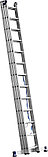 Лестница СИБИН универсальная, трехсекционная со стабилизатором, 13 ступеней 38833-13, фото 4