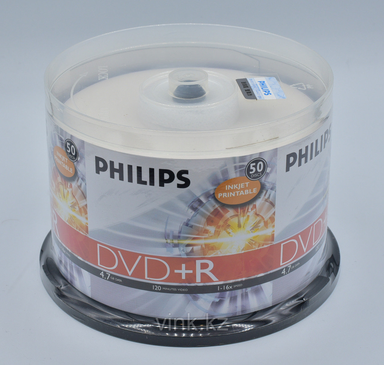 Диск DVD+R PHILIPS printable 4.7GB 16X