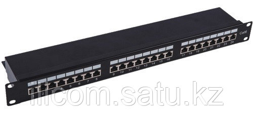 Патч-панель STP, 19" (1U), 24 порта RJ-45, Cat.6, Dual IDC, APC610141