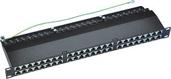 Патч-панель STP, 19" (1U), 48 портов RJ-45, Cat.6a, Dual IDC, APC610021