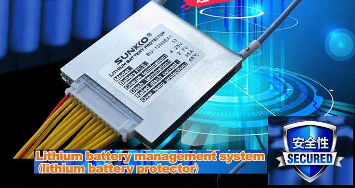 BMS Li-ion 13S 48v 25A ( ток отсечки 50A).