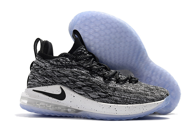 Баскетбольные кроссовки Nike Lebron 15 Low (низкие) Gray - фото 1 - id-p54500107