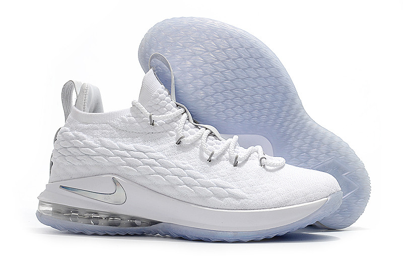 Баскетбольные кроссовки Nike Lebron 15 Low (низкие) White