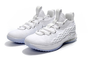 Баскетбольные кроссовки Nike Lebron 15 Low (низкие) White, фото 2