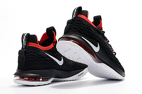 Баскетбольные кроссовки Nike Lebron 15 Low (низкие) Black\red, фото 2