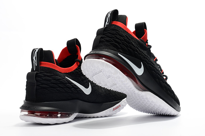 Баскетбольные кроссовки Nike Lebron 15 Low (низкие) Black\red - фото 3 - id-p54500602