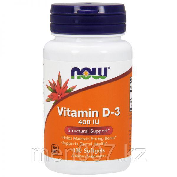 БАД Витамин D-3, 400 ME (180 капсул) Now Foods