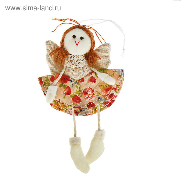 Мягкая игрушка кукла "Ангелочек" юбка в цветочек, цвета МИКС
