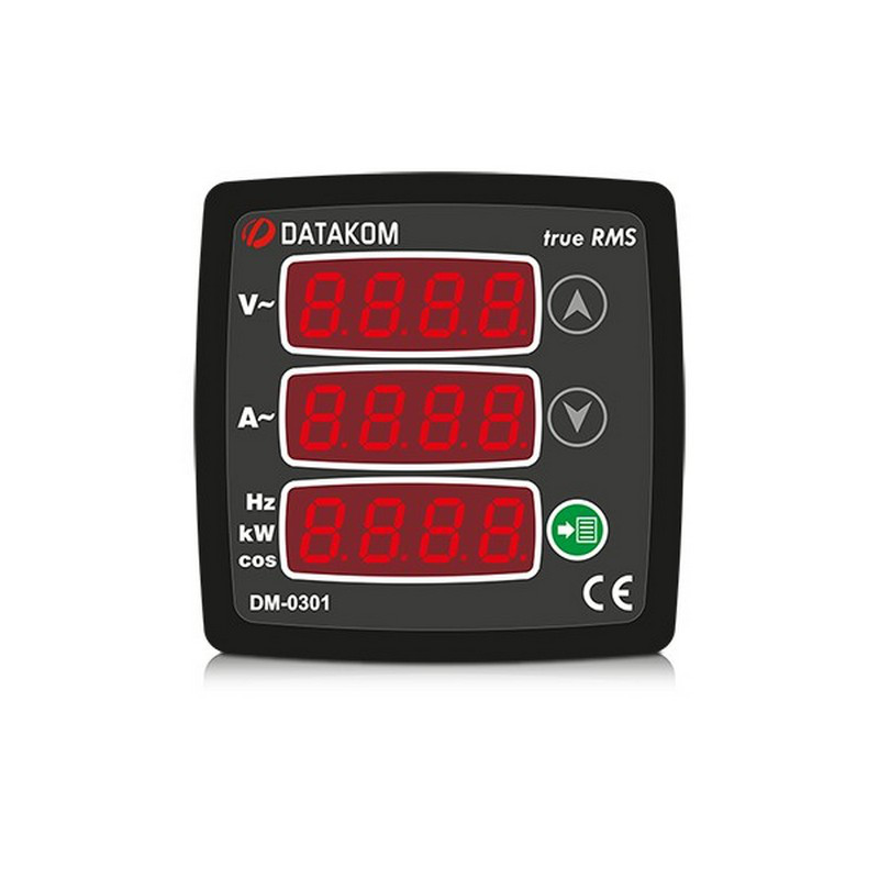 Щитовой измерительный прибор Datakom DM-0301 мультиметр, 1-фазный, 3 дисп., 72х72 - фото 1 - id-p54513938