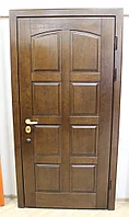 Дверь входная металлическая, облицованная массивом дуба