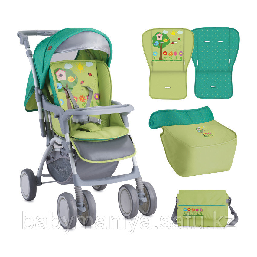 Коляска Lorelli (Bertoni Combi) + сумка для мамы Бежевый / Beige Daisy Bears 1730
