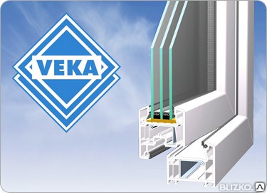 Окна VEKA профиль EUROLINE трехкамерный, доставка и монтаж