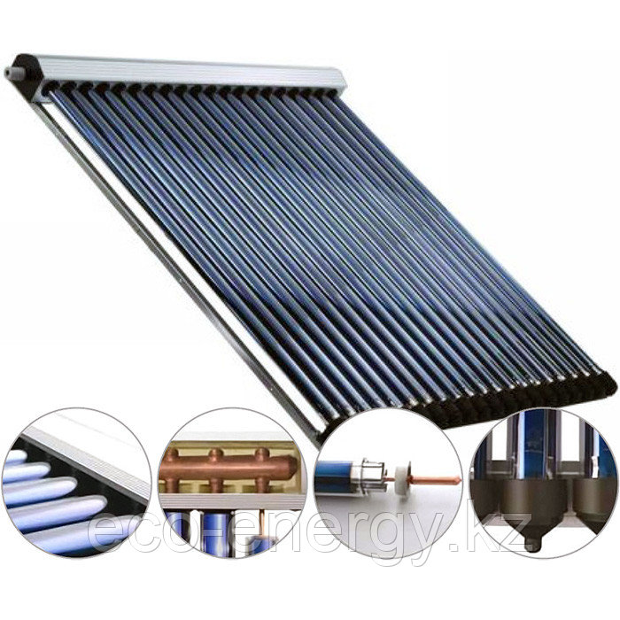 SP-30-100 Солнечная водонагревательная система, бак 100 литров, 30 вакуумных тепловых трубок