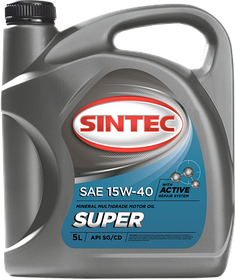 SINTEC масло Супер SAE 15w40 SG/CD 5л