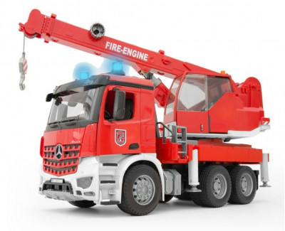 Брудер пожарный автокран Bruder  MB Arocs с модулем со световыми и звуковыми эффектами  03-675