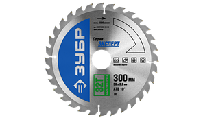 Диск пильный "Быстрый рез" по дереву, усиленный, 300х32мм, 32Т, ЗУБР, фото 2