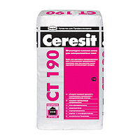 Штукатурно-клеевая смесь для пенополистирольных и минераловатных плит Ceresit CT 190, 25 кг