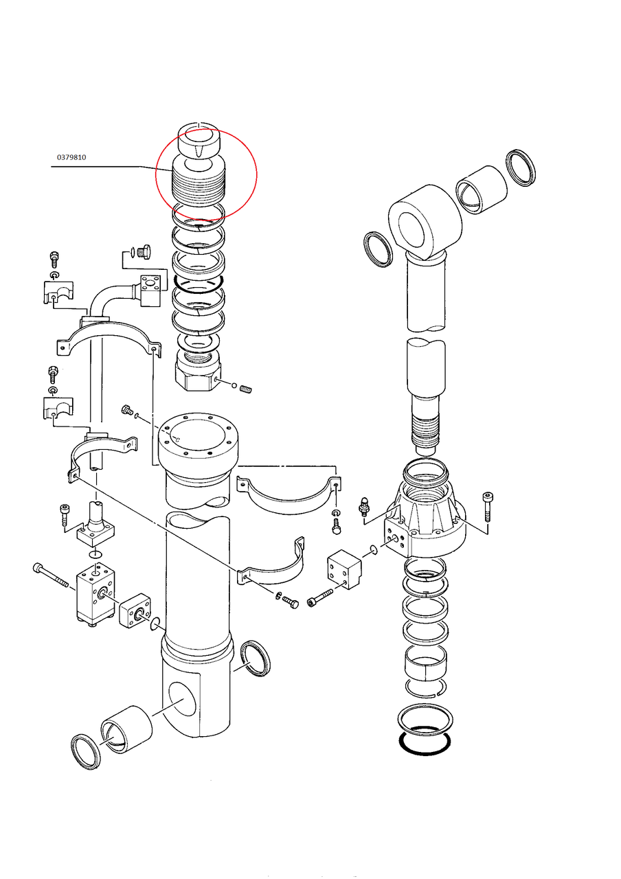 0379810 Поршень гидроцилиндра HITACHI EX750-5; ZAXIS800; EX700;