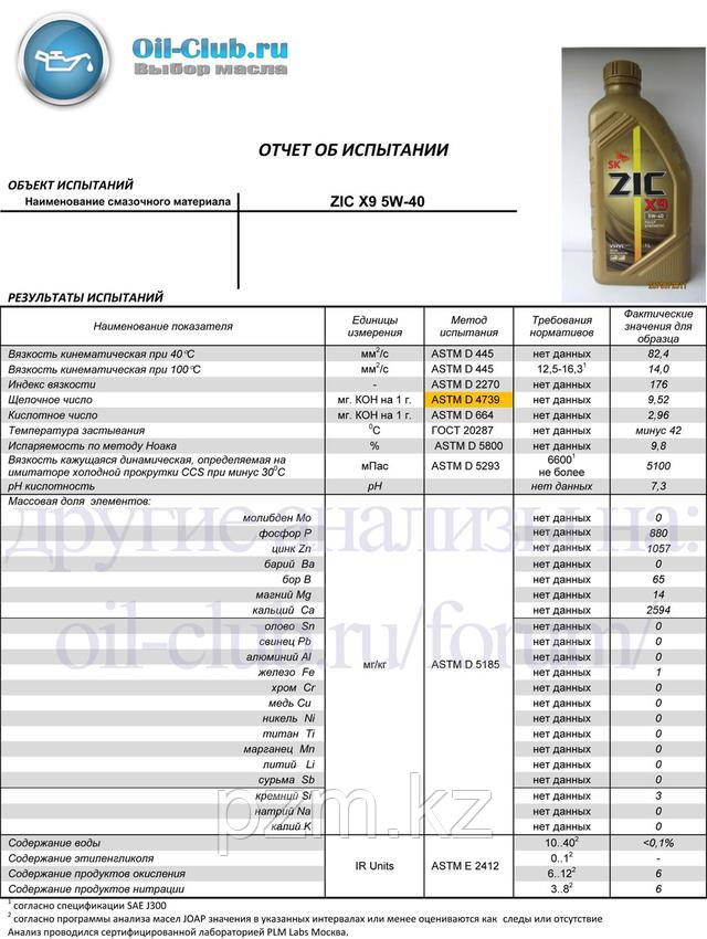 ZIC X9 5W-40 1 литр ПОЛНОСТЬЮ СИНТЕТИЧЕСКОЕ МОТОРНОЕ МАСЛО: заказ, цены ...