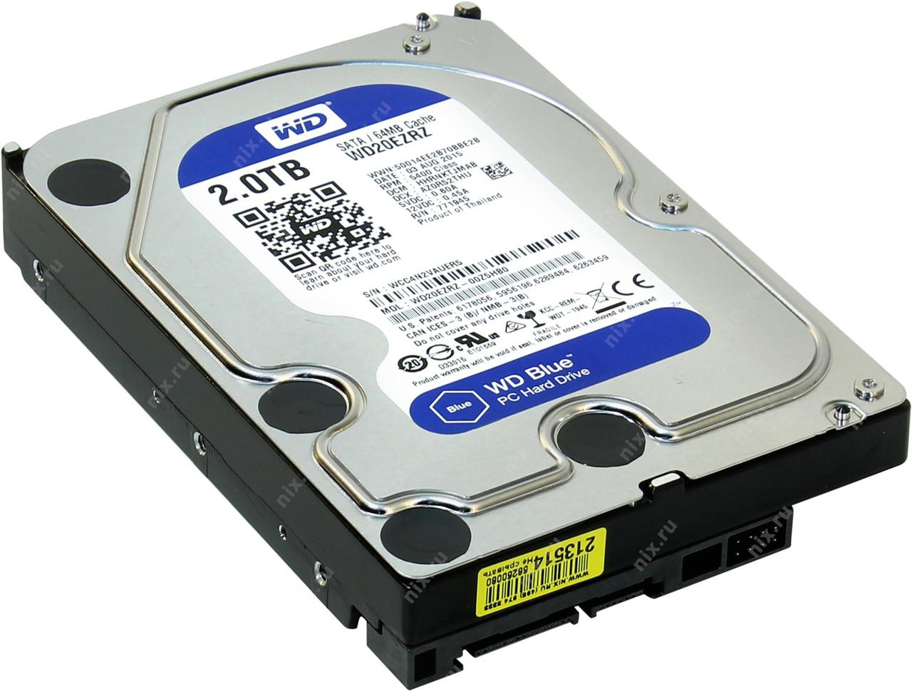 Western Digital Жесткий диск HDD 2Tb WD20EZRZ - фото 1 - id-p54704362