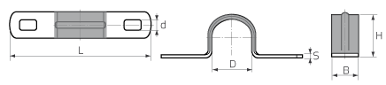 Скоба металлическая двухлапковая СМД-П 31-32 с покрытием - фото 2 - id-p54661577