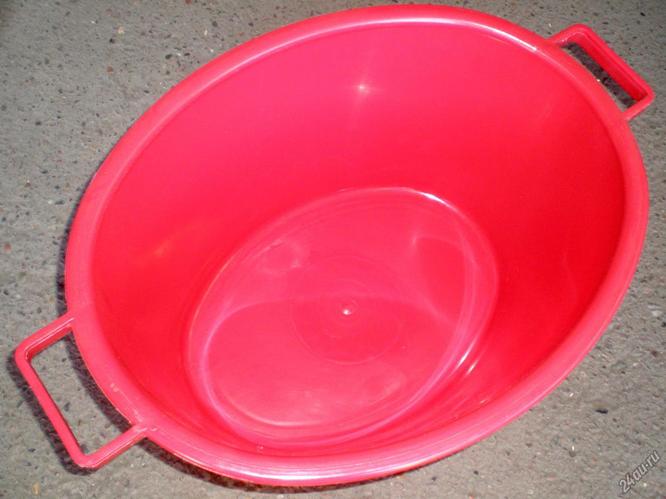 Таз большой овальный с ручками