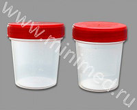 Контейнер лабораторный для взятия проб, 120 мл, с завинчивающейся крышкой, нестерильный, в инд. уп., п/п
