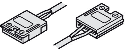 Соединительный кабель с клипсами для LED ленты 12 V (10 мм), длина 1 м