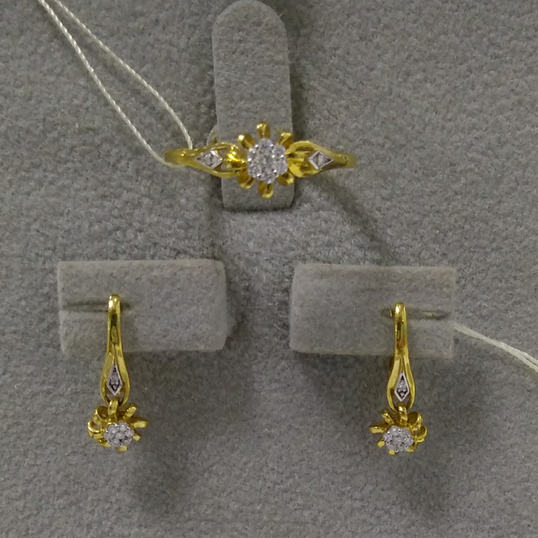 Серьги и кольцо с бриллиантом ( пр. Абая 141 ) - фото 3 - id-p54718528