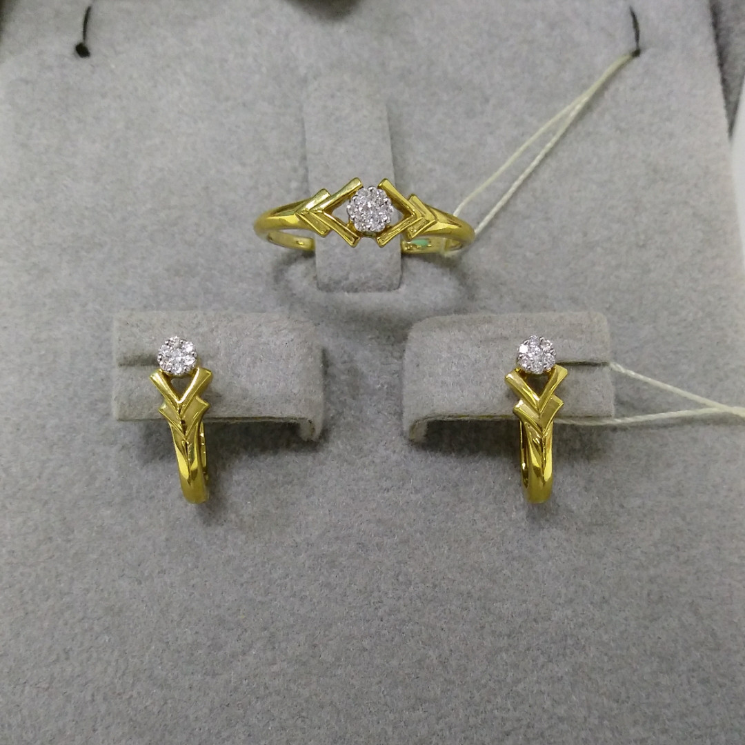 Серьги и кольцо с бриллиантом ( пр. Абая 141 ) - фото 3 - id-p54719649