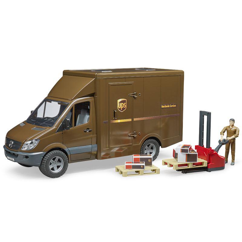 Bruder Игрушечный Фургон UPS Mercedes-Benz Sprinter с фигуркой (Брудер)