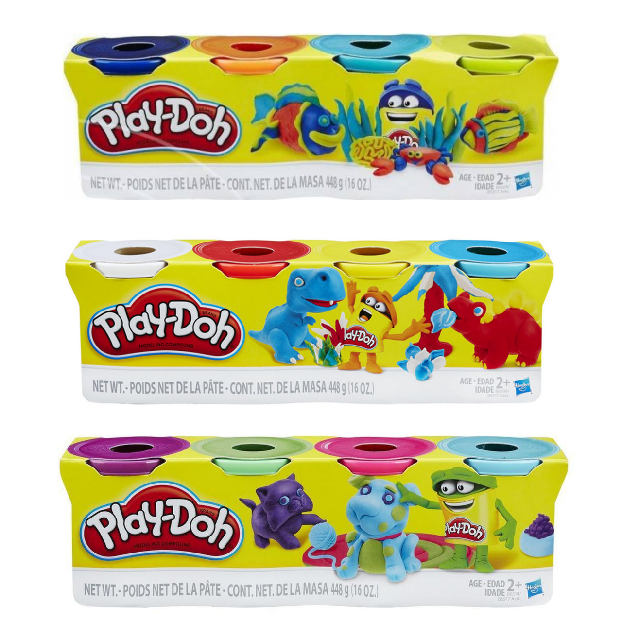 Hasbro Play-Doh Игровой набор из 4 баночек + 2, в ассортименте
