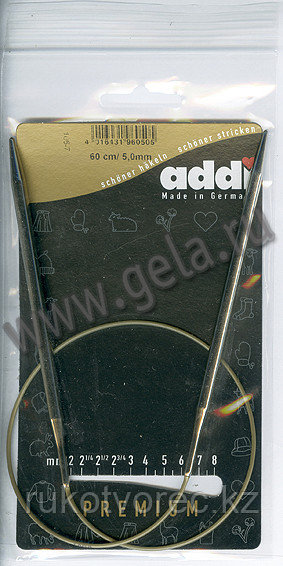 Спицы Addi круговые,№ 5,60 см, фото 1