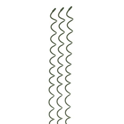 Кустодержатель, h=55 см, спиральный, набор 3 шт., зелёный